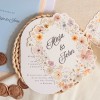 Zaproszenia na ślub na fakturowanym papierze z polnymi kwiatami - Wildflower Romance