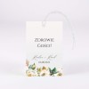 Zawieszki Ślubne z bukietem białych kwiatów - PRÓBKA