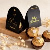 Podziękowania dla gości na 18 urodziny – czekoladka ferrero w personalizowanym czarnym etui z winietką