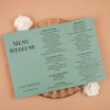 Minimalistyczne rozkładane menu na pistacjowym papierze - Unity Pistachio, Royal Pistachio - PRÓBKA