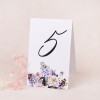 Numery stołów weselnych z motywem kwiatów piwonii i bzu, wolnostojące - BFF