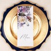 Otwierane menu na stoły weselne z motywem kwiatów piwonii i bzu - BFF - PRÓBKA