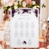 Plan Sali weselnej (rozmieszczenie gości) z białymi i bordowymi kwiatami - Rose & White, Maroon Flowers