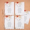 Plany stołów weselnych (rozmieszczenie gości) na pojedynczych kartach z motywami beżowych kwiatów - Beige Roses