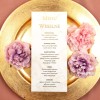Pozłacane menu jednokartowe na marmurkowym pozłacanym papierze - Slim Marble Gold