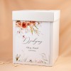 Pudełko na koperty z motywem beżowych i różowych kwiatów - Beige Roses