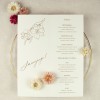 Rozkładane menu weselne - Lily Ecru