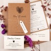 Rustykalne zaproszenia ślubne na papierze ekologicznym - Finger Print