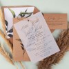 Rustykalne zaproszenia ślubne z kalką i oliwną gałązką - Big Leaves