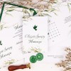 Zaproszenia harmonijka na Chrzest Święty dziecka z motywem zielonych listków - Green Garden Booklet