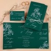 Zaproszenia ślubne otwierane z motywem białej gipsówki - Emerald