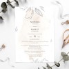 Zaproszenia Ślubne z pudrową akwarelą i szkicowanymi listkami - Soft 