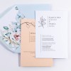Zaproszenia ślubne szkicowane listki i kwiaty - Queen biscuit