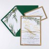 Botaniczne zaproszenia ślubne Olive Mirror - PRÓBKA