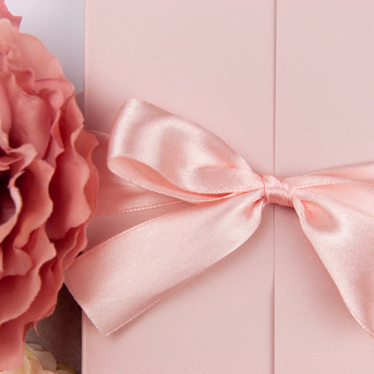 Eleganckie Zaproszenia Ślubne z kwiatowym motywem - Pink Princess - PRÓBKA