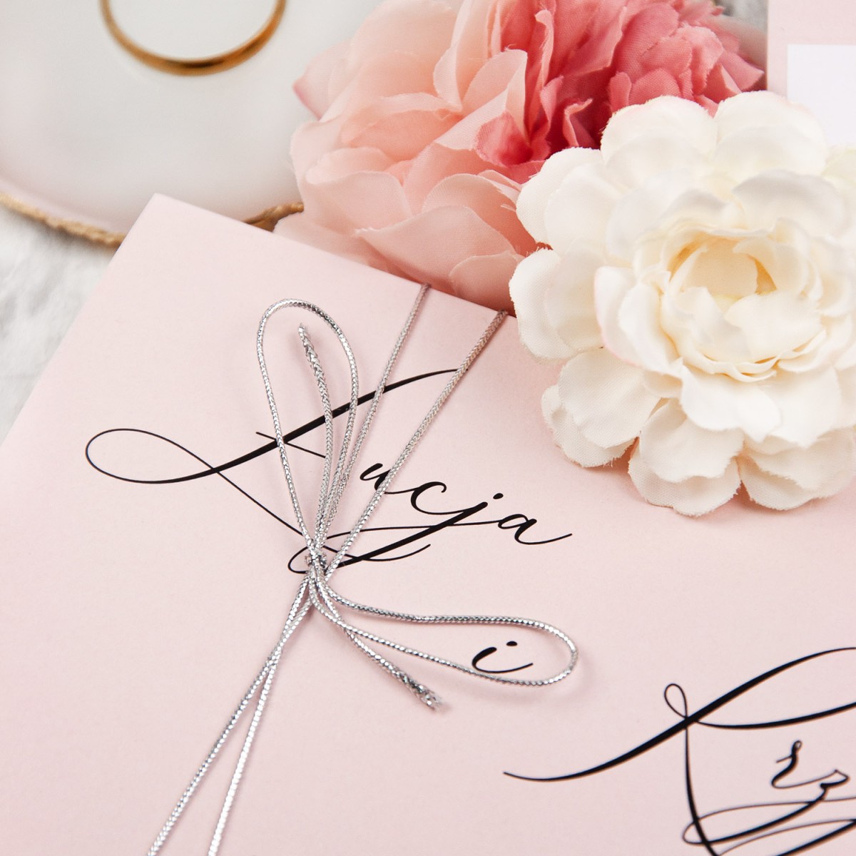 Klasyczne zaproszenia ślubne - Rose Envelope - PRÓBKA