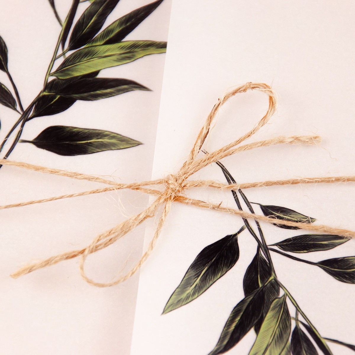 Rustykalne zaproszenia na Komunię Świętą z kalką i motywem gałązki oliwnej do uzupełnienia - Boho Communion