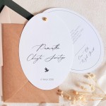 Personalizowana kartka pamiątka Chrztu Świętego owalna klasyczna - Oval 