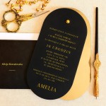 Eleganckie zaproszenia na 18 urodziny - Noir Elegance Black 18
