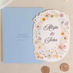 Zaproszenia na ślub na fakturowanym papierze z polnymi kwiatami - Wildflower Romance