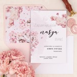 Save the date (powiadomienie o uroczystości) z motywem kwitnącej wiśni - Cherry Blossom