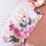 Botaniczne zaproszenia ślubne z kalką i motywem kwiatowym - Floral