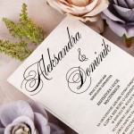 Eleganckie zaproszenia ślubne na papierze marmurkowym - Magnificent Black