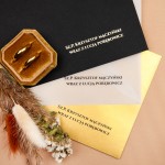 Eleganckie zaproszenia ślubne pozłacane ze złotym marmurkiem - Allysa