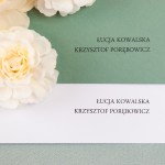 Eleganckie zaproszenia ślubne ze srebrnym brokatem jako ramka - Cute Glitter Khaki - PRÓBKA
