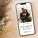 Elektroniczne Save the date (powiadomienie o uroczystości) ze zdjęciem Pary Młodej i datą uroczystości - Photo 2