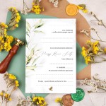 Zaproszenia na Komunię Świętą z motywem gałązki oliwnej do uzupełnienia - Green Peace Communion