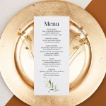 Jednokartowe menu z motywem gałązki oliwnej - Olive Brunch - PRÓBKA