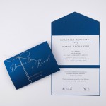 Klasyczne zaproszenia ślubne Blue Envelope