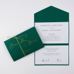 Klasyczne zaproszenia ślubne Green Envelope