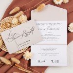 Klasyczne zaproszenia ślubne - Grey Envelope