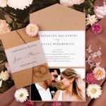 Klasyczne zaproszenia ślubne ze zdjęciem - Eco Envelope Photo - PRÓBKA