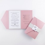Kopertowe zaproszenia ślubne Stylish Pink
