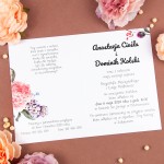 Kwiatowe zaproszenia ślubne - Lilac White - PRÓBKA