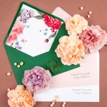 Kwiatowe zaproszenia ślubne - Lilac White