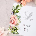 Kwiatowe zaproszenia ślubne z motywem geometrycznym Giselle - PRÓBKA