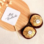 Podziękowania dla gości na ślub – czekoladka ferrero z winietką 