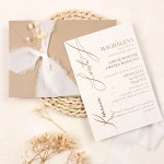 Zaproszenia na Pierwszą Komunie Świętą na papierze z wtrąceniami - Natural Grace
