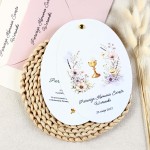 Zaproszenia na Pierwsza Komunie Świętą na fakturowanym papierze z grafiką kielicha- Blooming Grace