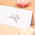 Minimalistyczne dwustronne winietki z naszkicowanym makiem - Simple Poppy
