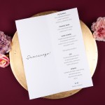 Minimalistyczne otwierane menu weselne - Whiteness, Photo Case