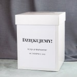 Minimalistyczne tekturowe pudełko na koperty - Unity White, Gorgeous White