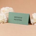 Minimalistyczne winietki weselne na pistacjowym papierze - Unity Pistachio, Royal Pistachio - PRÓBKA