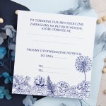 Minimalistyczne zaproszenia ślubne z delikatną grafiką kwiatów do własnoręcznego uzupełnienia - Inspire - LAST MINUTE