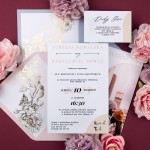 Minimalistyczne zaproszenia ślubne ze zdjęciem pary młodej - Promise - PRÓBKA
