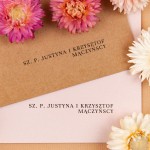 Minimalistyczne zaproszenia ślubne ze szkicowanym makiem - Simple Poppy